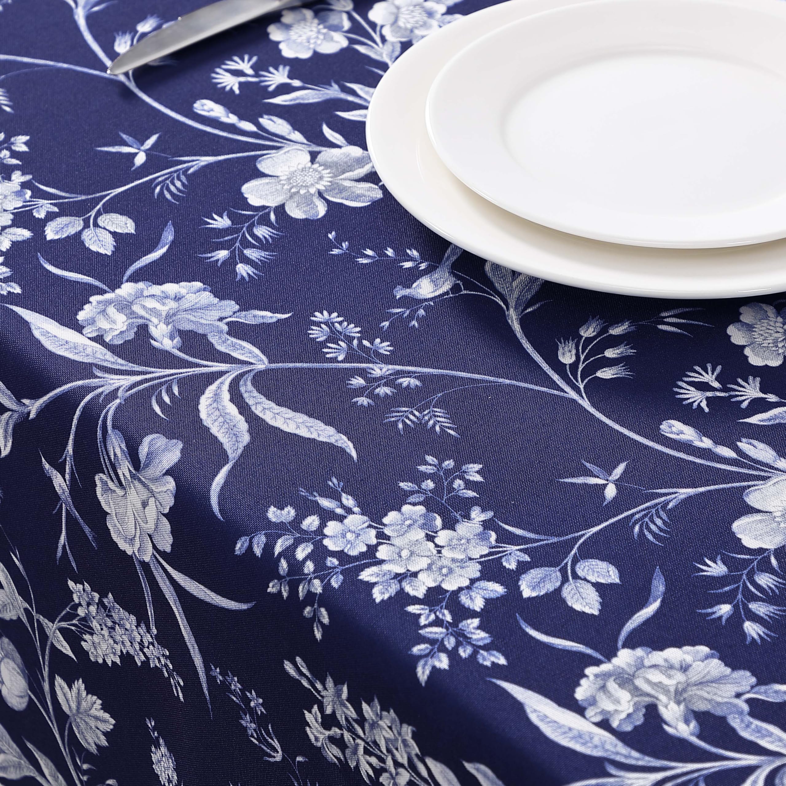 Amazon.com: Laura Ashley Decorative Tablecloth, Wrinkle and Stain